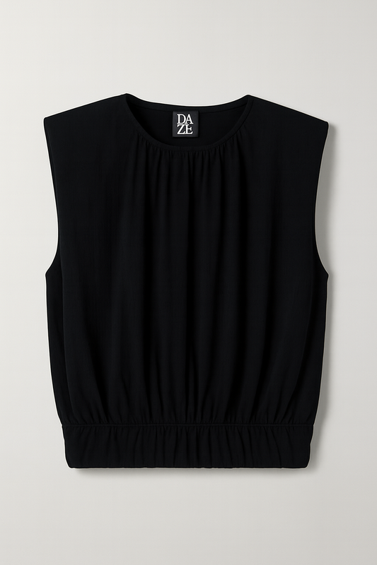 Blusa mesh con hombreras