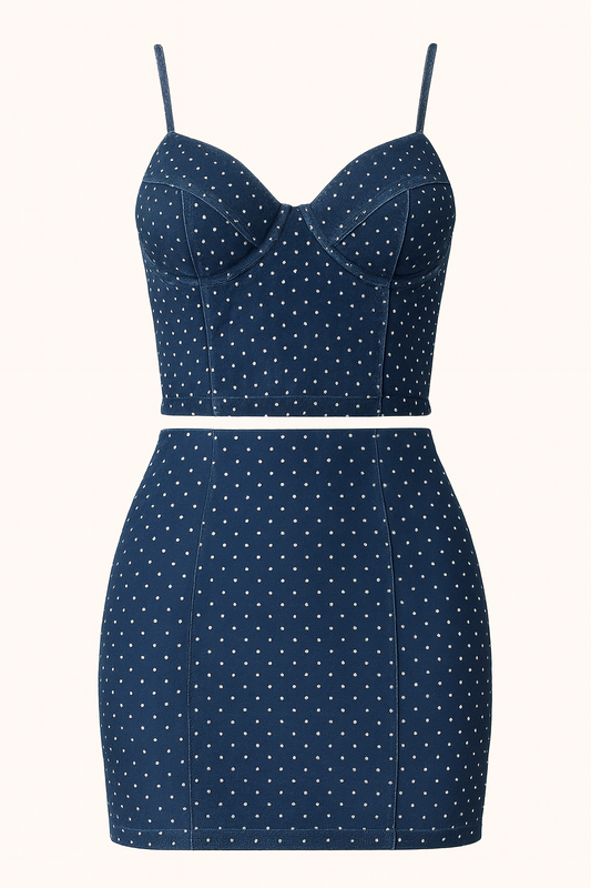 Conjunto mezclilla con brillos