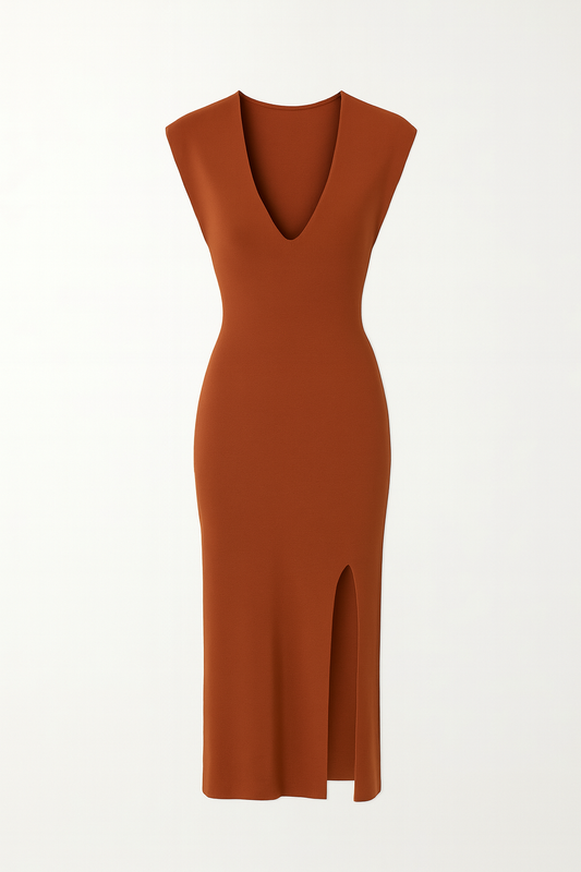 Vestido lapiz cuello V