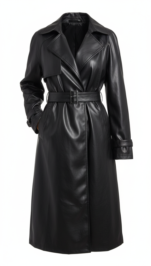 Gabardina de vinipiel