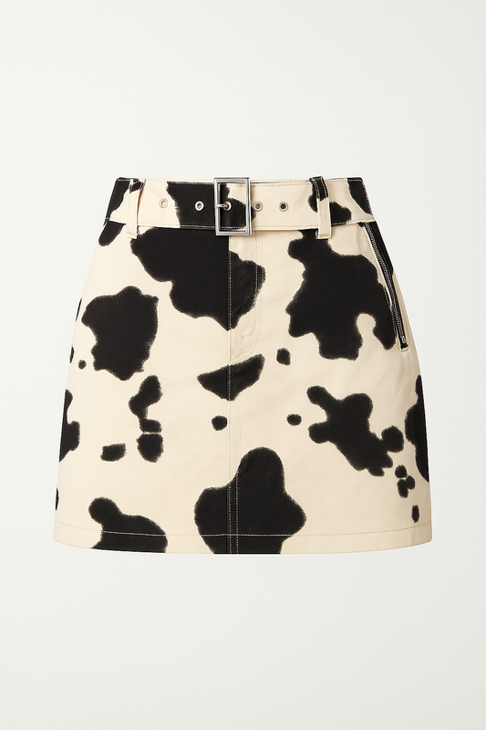 Falda short de vaca
