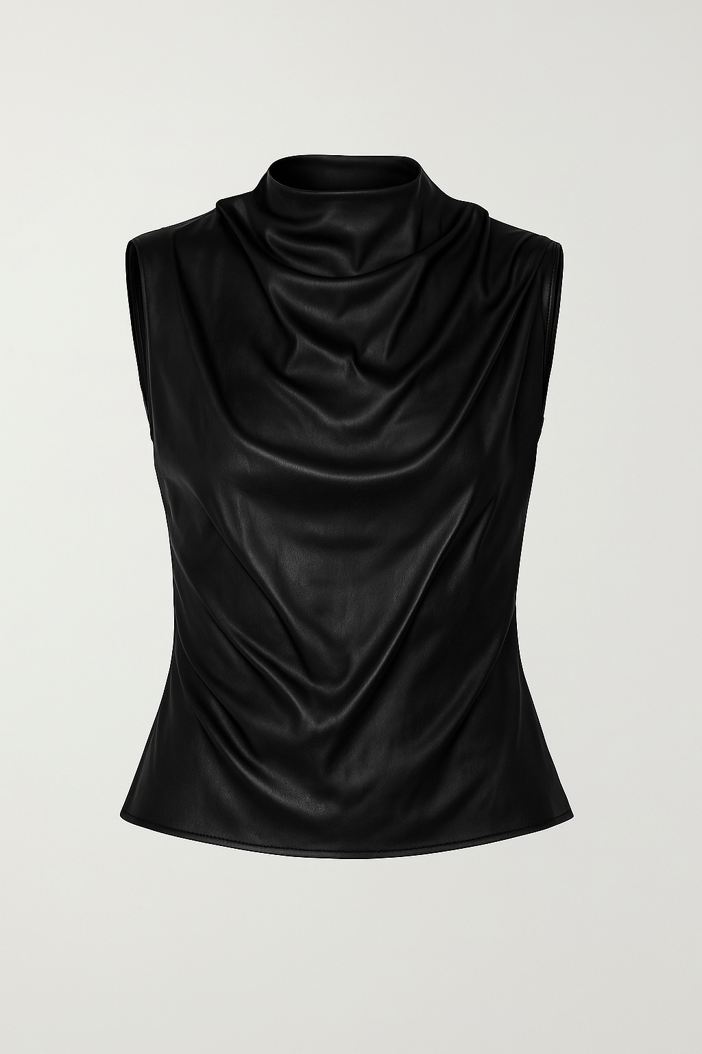 Top de vinipiel asimetrico