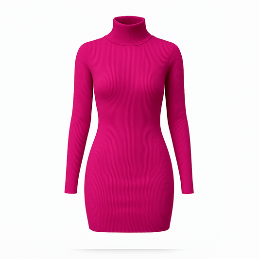 Vestido cuello tortuga