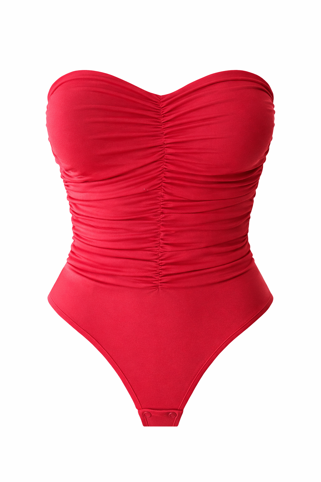 Body strapless plisado