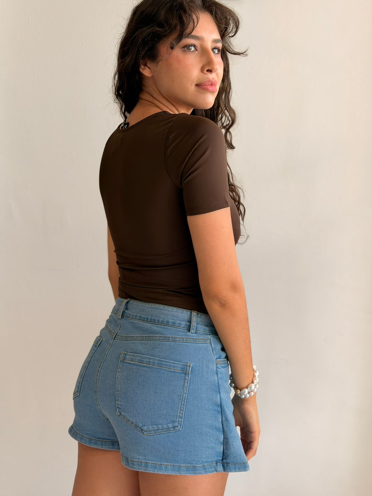 Falda Short de mezclilla