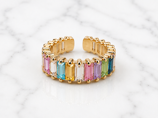 Anillo Destellos Rectangulares