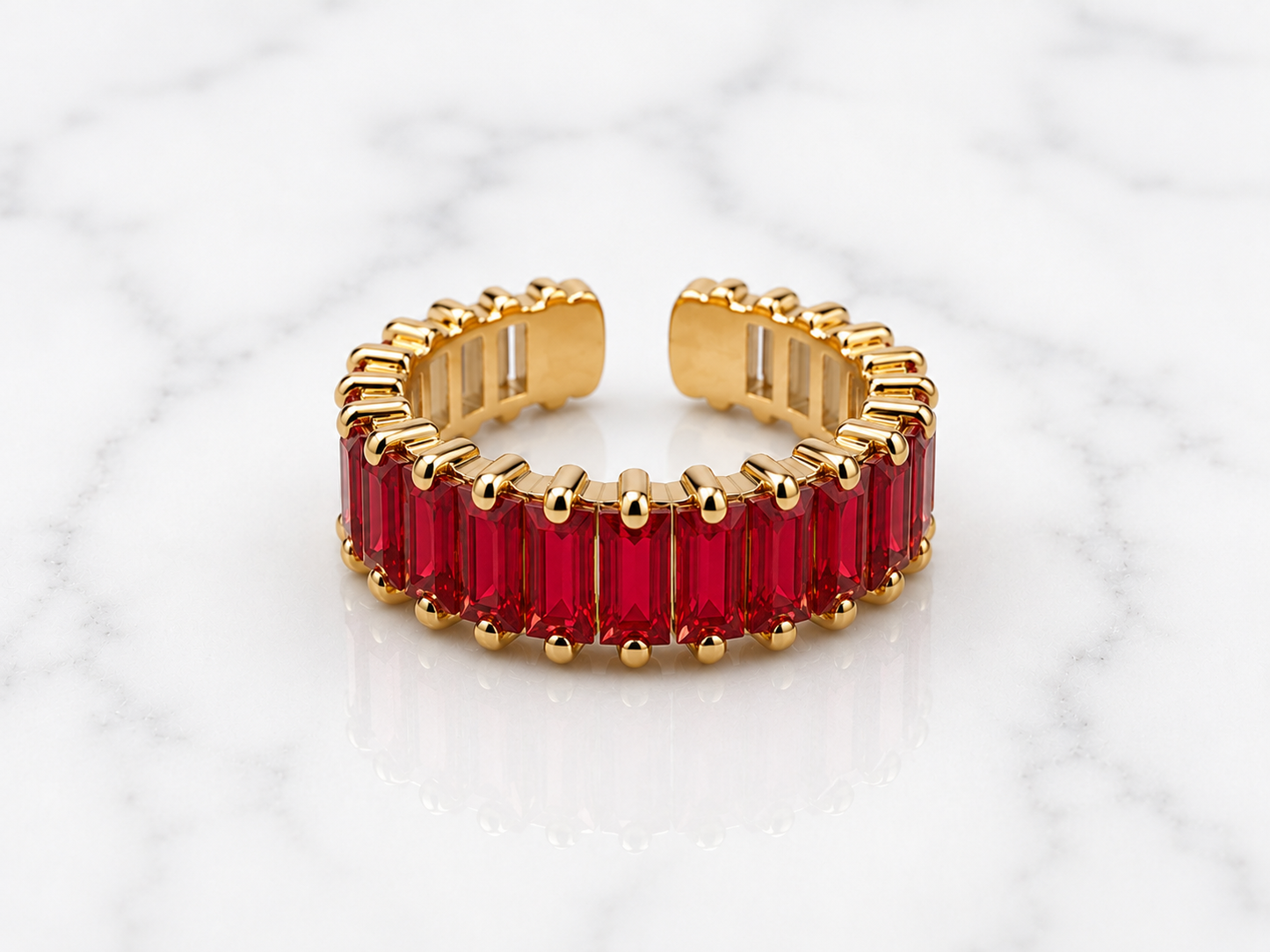Anillo Destellos Rectangulares