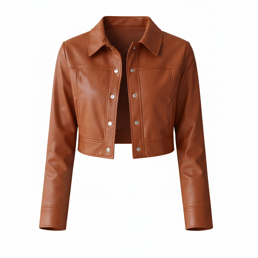 Chaqueta corta de vinipiel