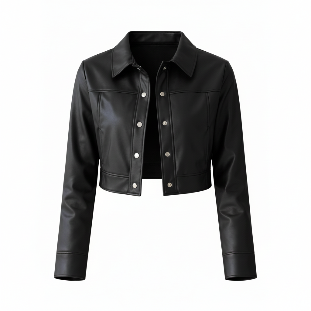 Chaqueta corta de vinipiel