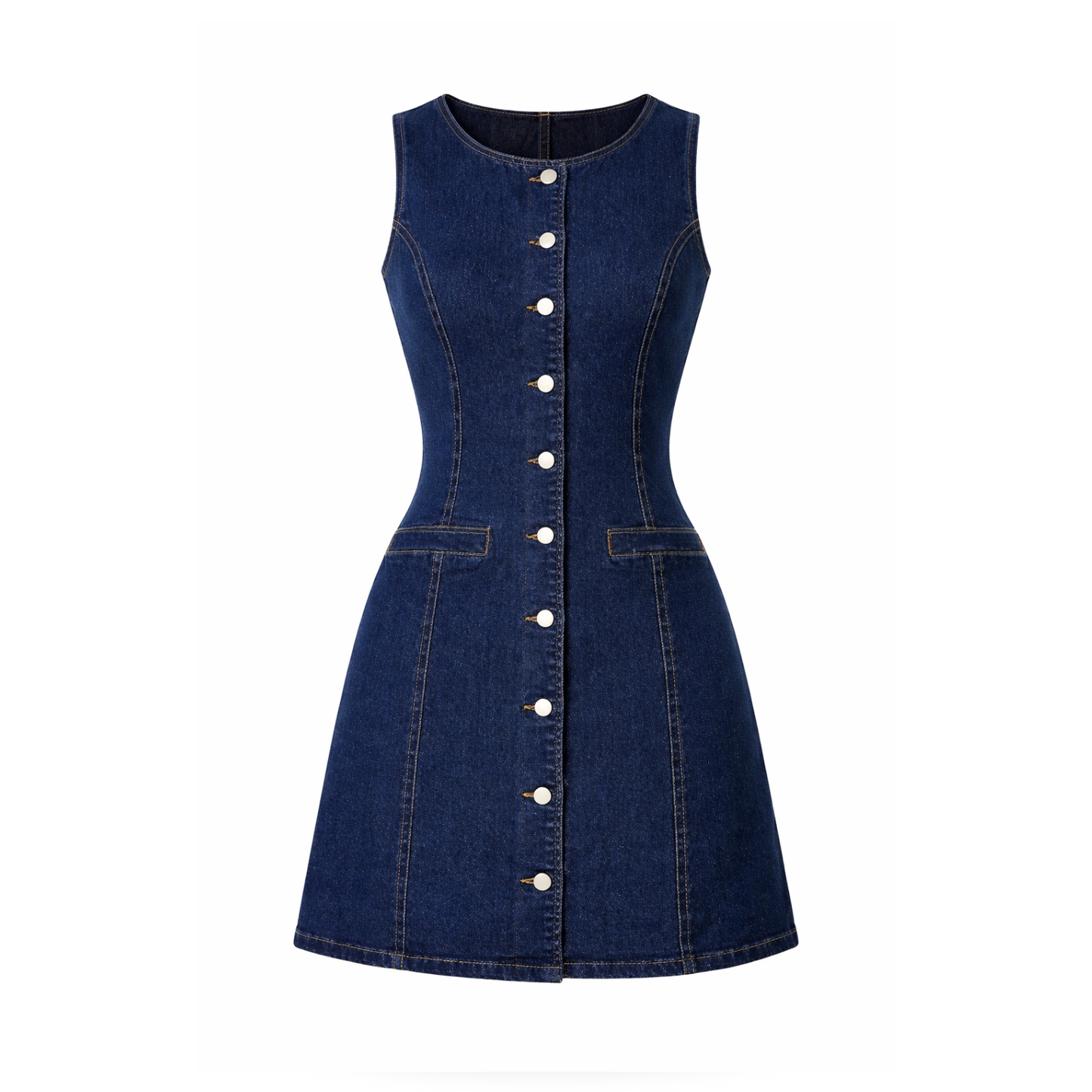Vestido mezclilla corto con botones