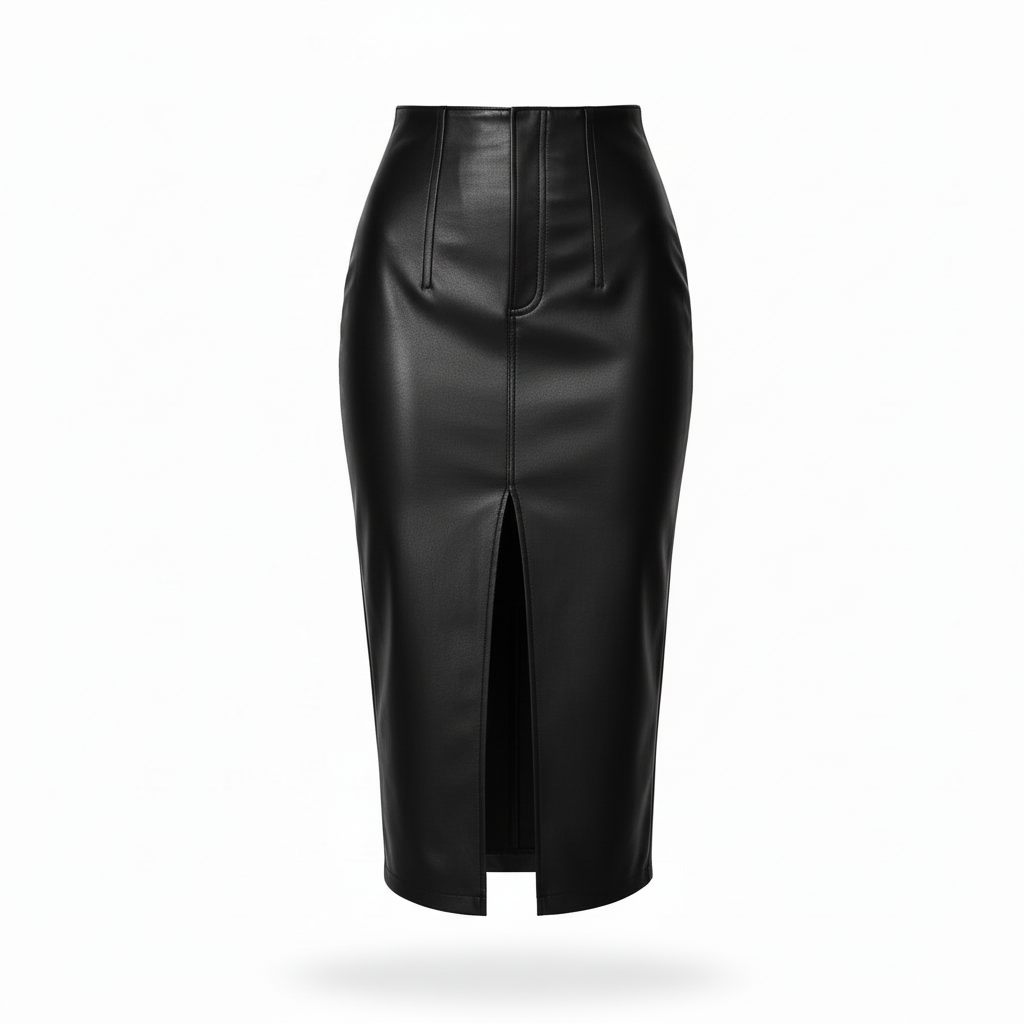 Maxi falda de vinipiel