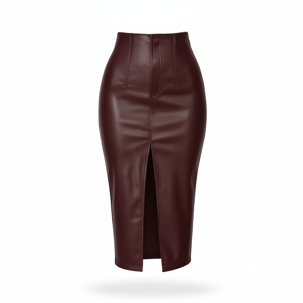 Maxi falda de vinipiel